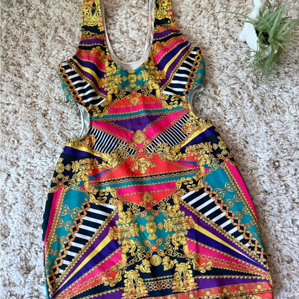 Poetry Multicolor Geometric Midi Dress